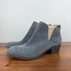 Lucky Brand LP-Birtie 2 Gray Suede Bootie Boots Women’s Size 8.5M/38.5.